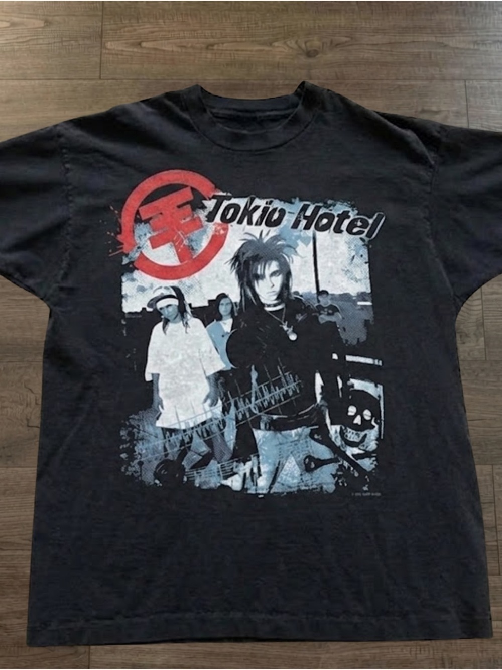 Gildan Black Tokio Hotel Graphic Tee with Red Logo